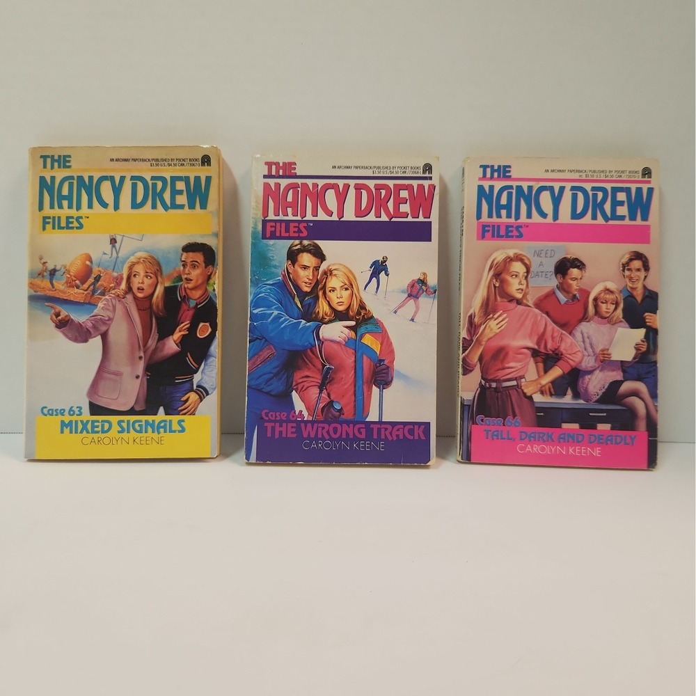 The Nancy Drew Files Carolyn Keene Paperbacks Lot of 3 90s Paperbacks VTG